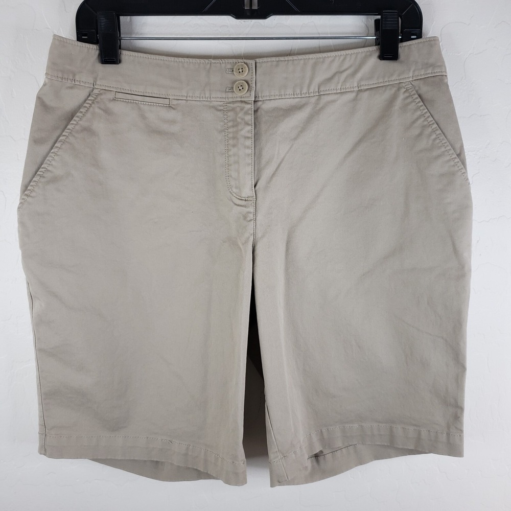 Tommy 32x9 Bahama Shorts‎ Womens 6 Tan Mid Rise Bermuda Walking Shorts